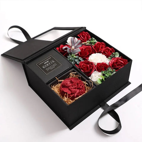 Soap rose Gift box (Square shape)